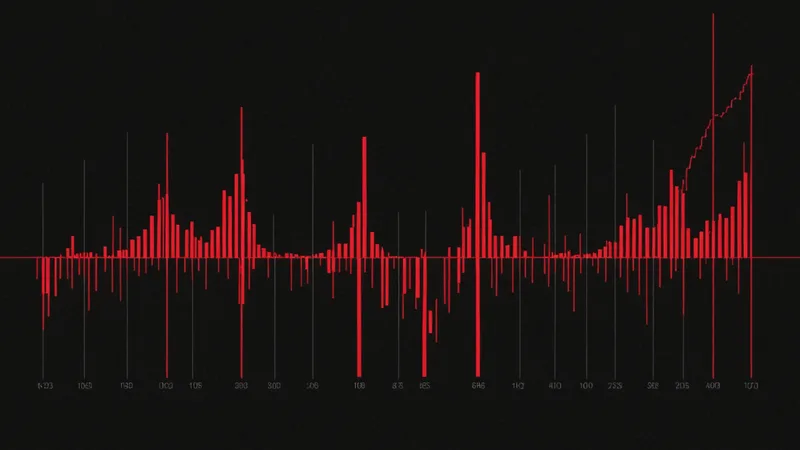 Abstract rising data trend concept representing investment fraud surge in UK