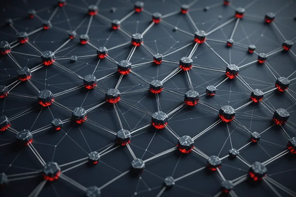 Abstract dark visualization of digital banking fraud operations, network monitoring