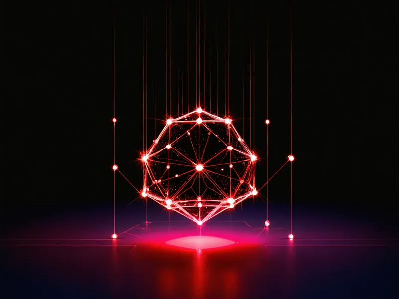 Abstract concept of an AI agent operating within a conversation thread — stylized dark visualization